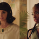 A young woman (left) transforms into Enchantress (right).